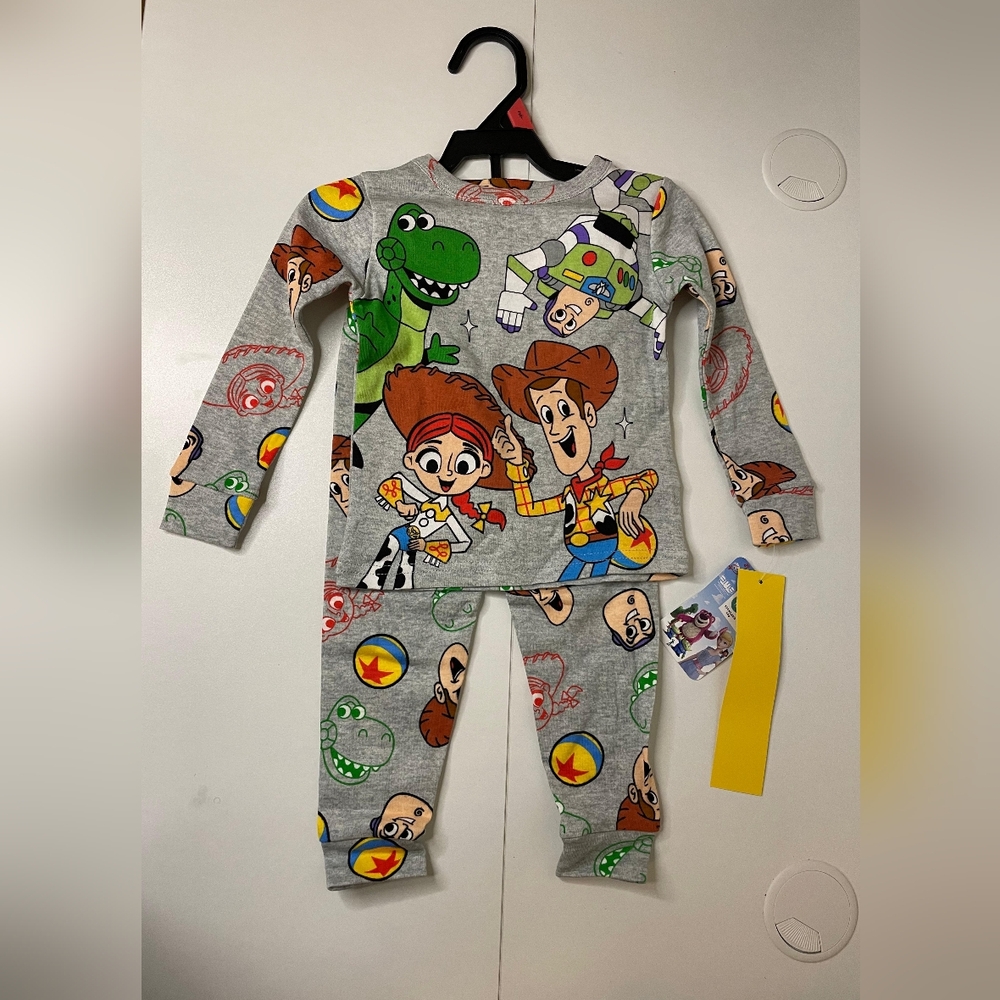 Toy Story Kids Pajama Set - Grey with Woody, Buzz & Friends